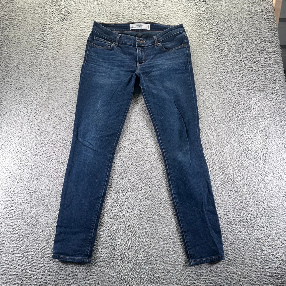 Abercrombie & Fitch Jeans Womens 6 Blue Cotton Denim Skinny Low Rise Workwear